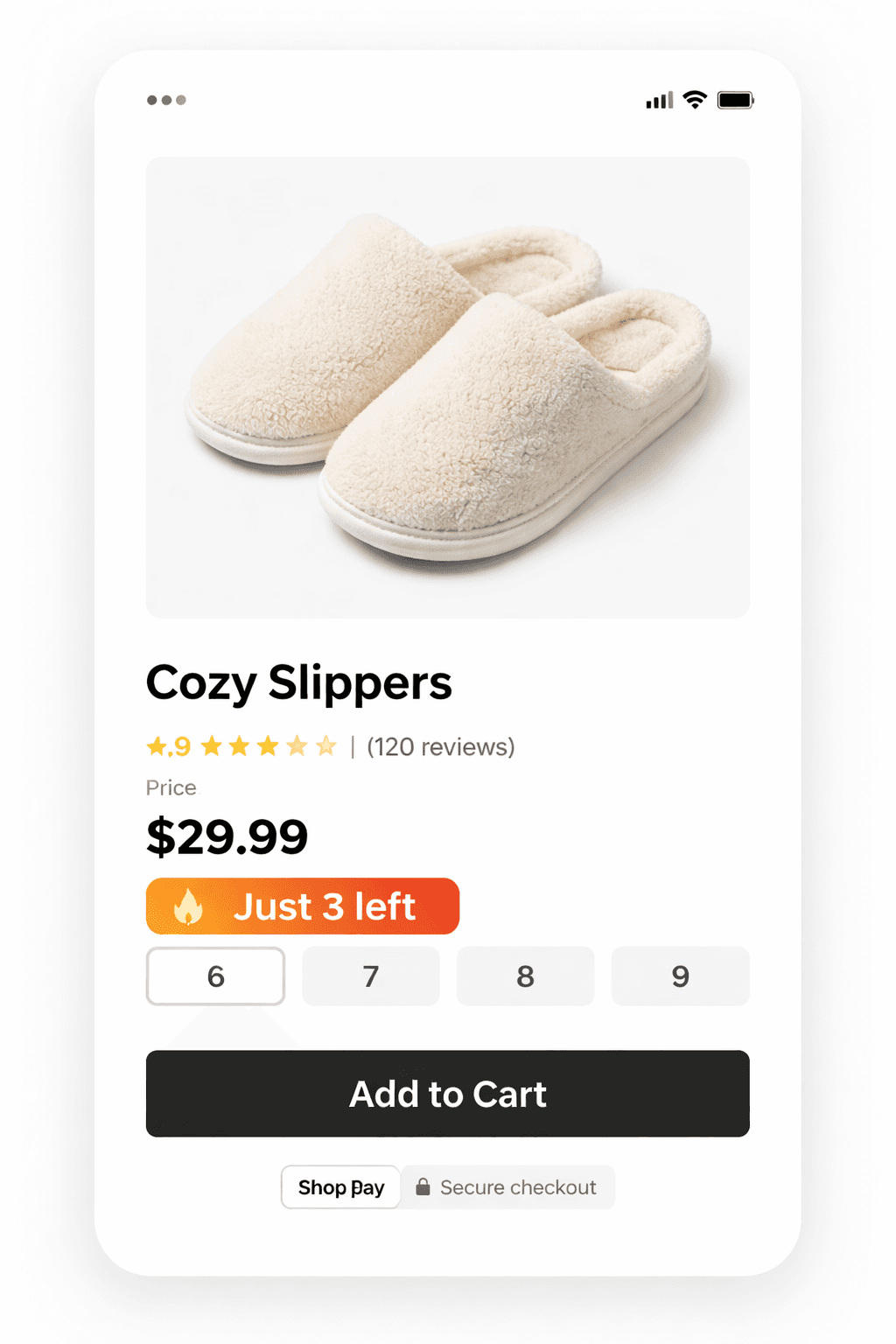 Boostle Labels shown on a Shopify product page between the product price and add to cart button